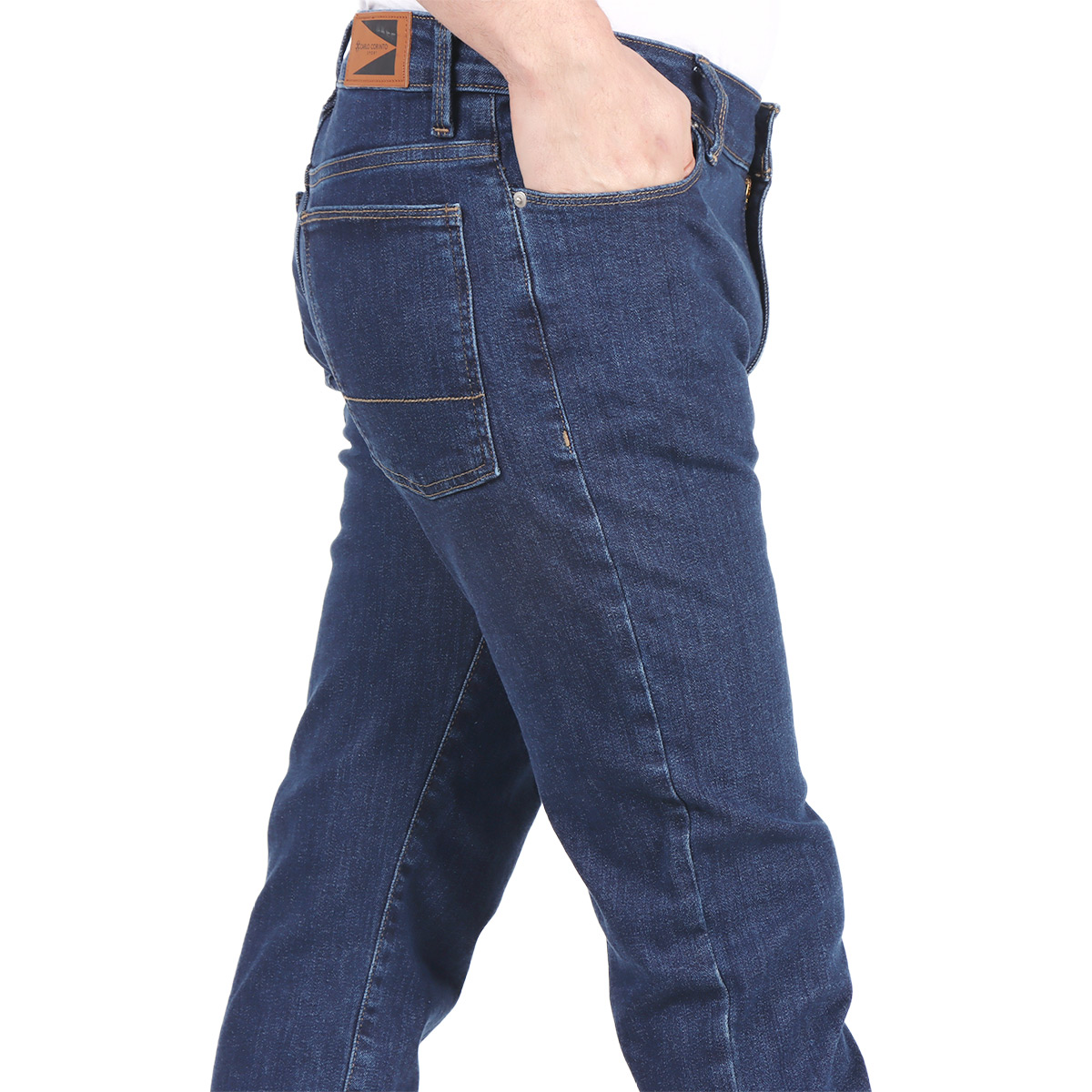 Jeans B&aacute;sicos Mezclilla Regular Carlo Corinto para Hombre image number null