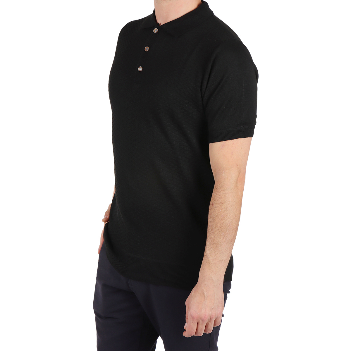Playera Polo Manga Corta Texturizada Casual Yongster Hombre image number null