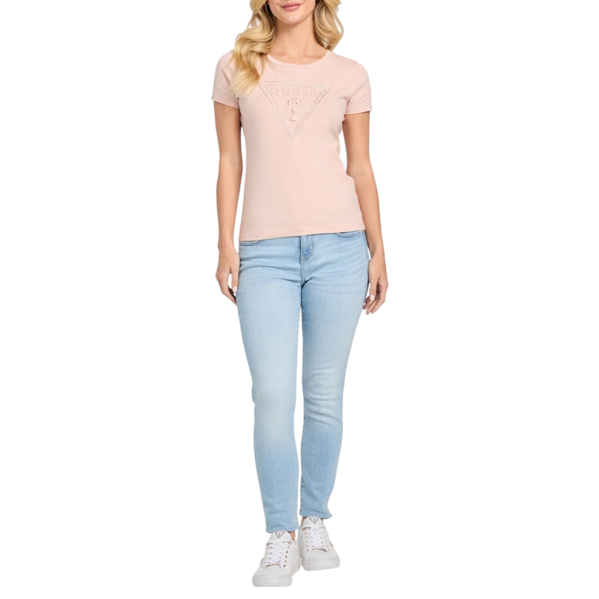 Playera Manga Corta Guess Factory Para Mujer image number null
