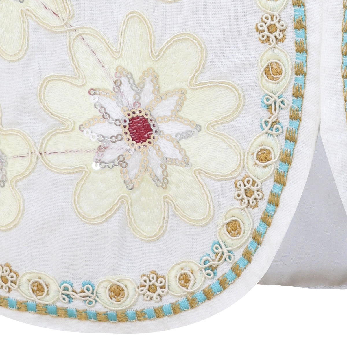 Chaleco estilo &eacute;tnico abierto bordado floral para Mujer BASEL image number null