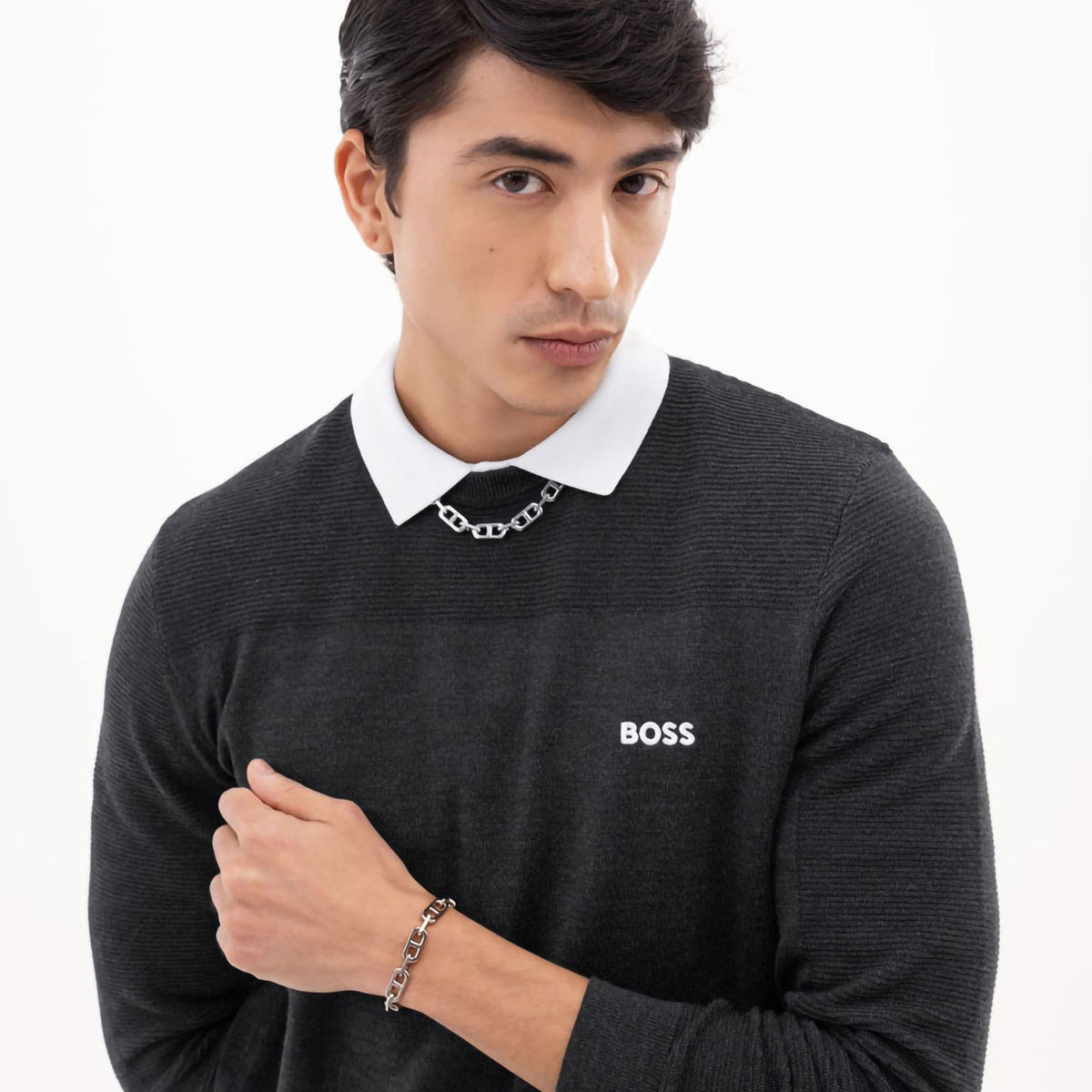 Collar Eslabones Hombre Kode Chain 60 Acero Plat image number null