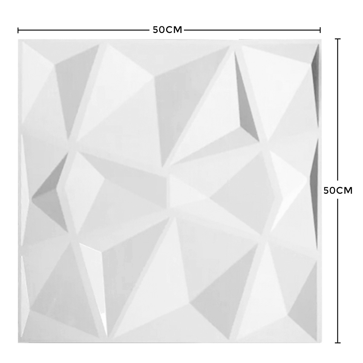 Panel Decorativo 3d Para Muros Cuarzo Blanco 50 X 50 Cm Deco PVC image number null