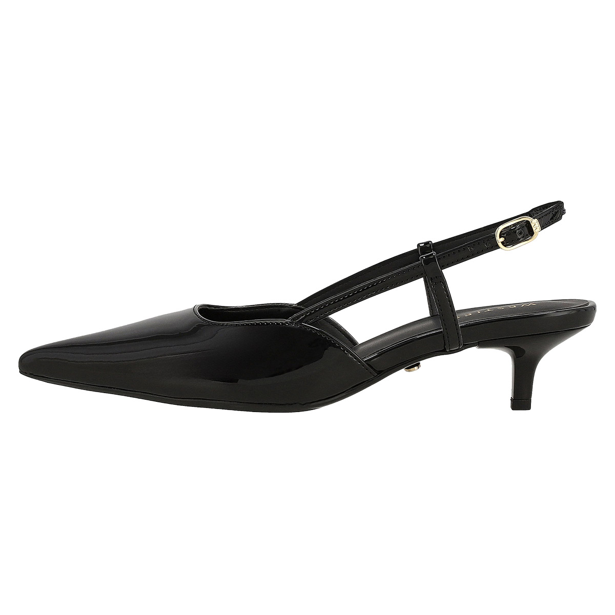 Zapatilla Dise&ntilde;o Tipo Slingback Westies Negro con Punta Fina para Mujer image number null