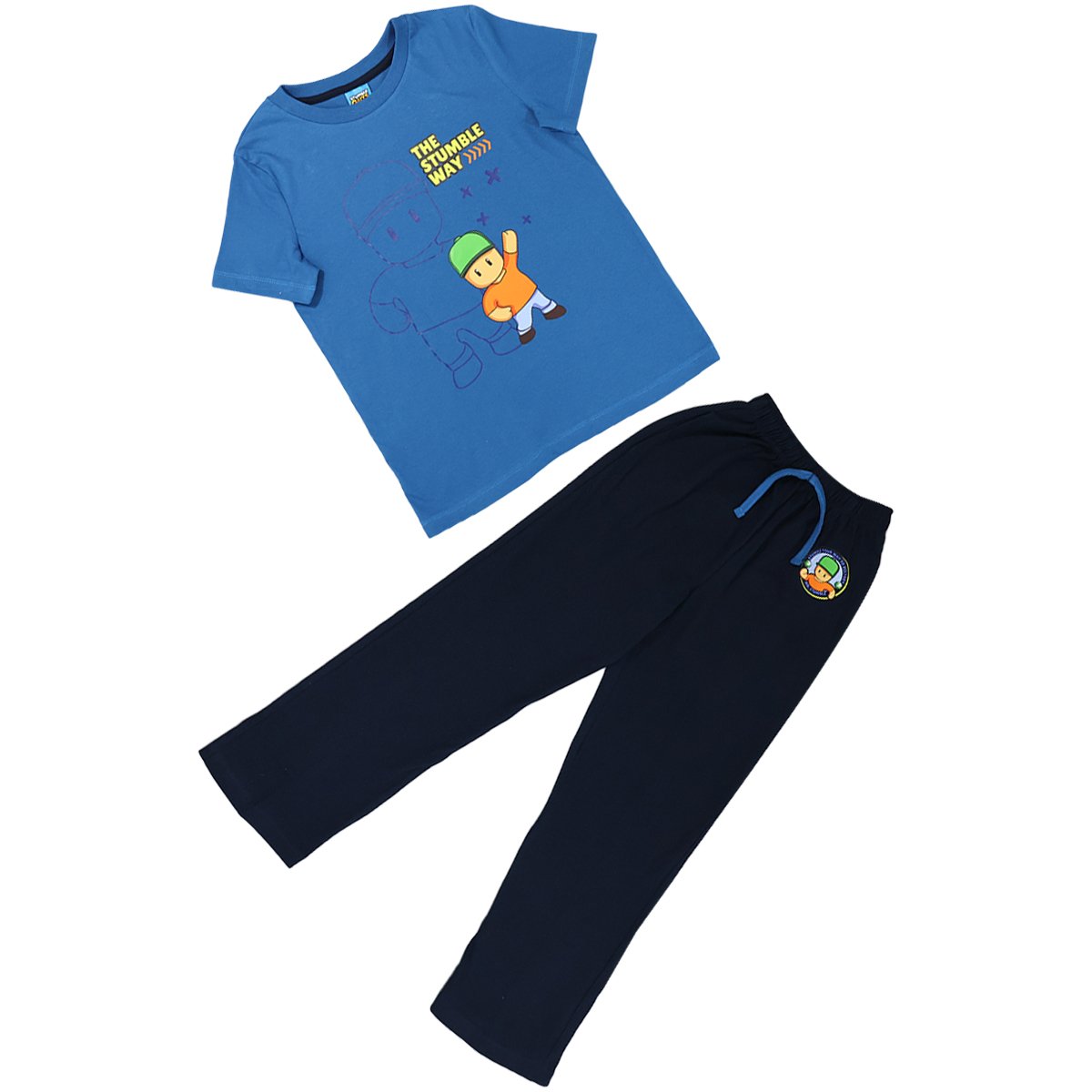 Pijama de Playera Manga Corta y Pantal&oacute;n con Dise&ntilde;o Stumble Guys para Ni&ntilde;o image number null