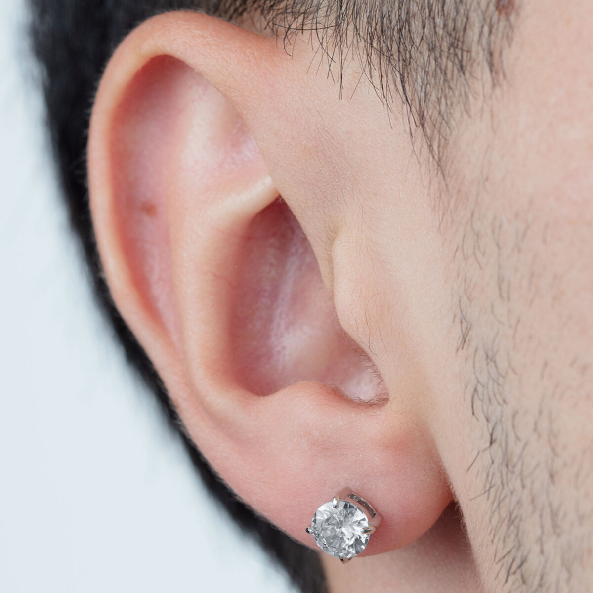 Aretes Lotus Style Plateado Acero Inoxidable Para Hombre image number null