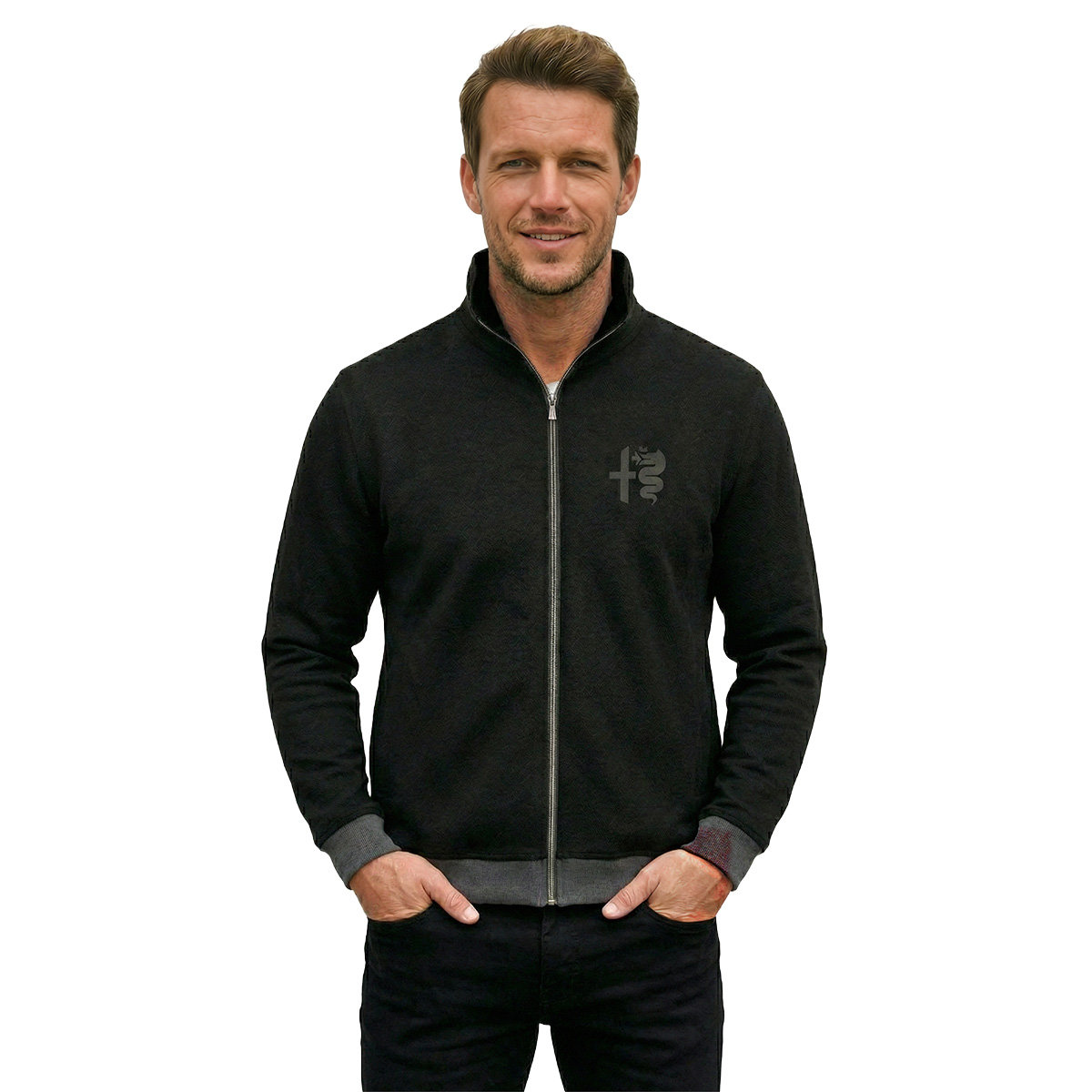 Sudadera Cuello Alto con Dise&ntilde;o Alfa Romeo Gris para Hombre image number null