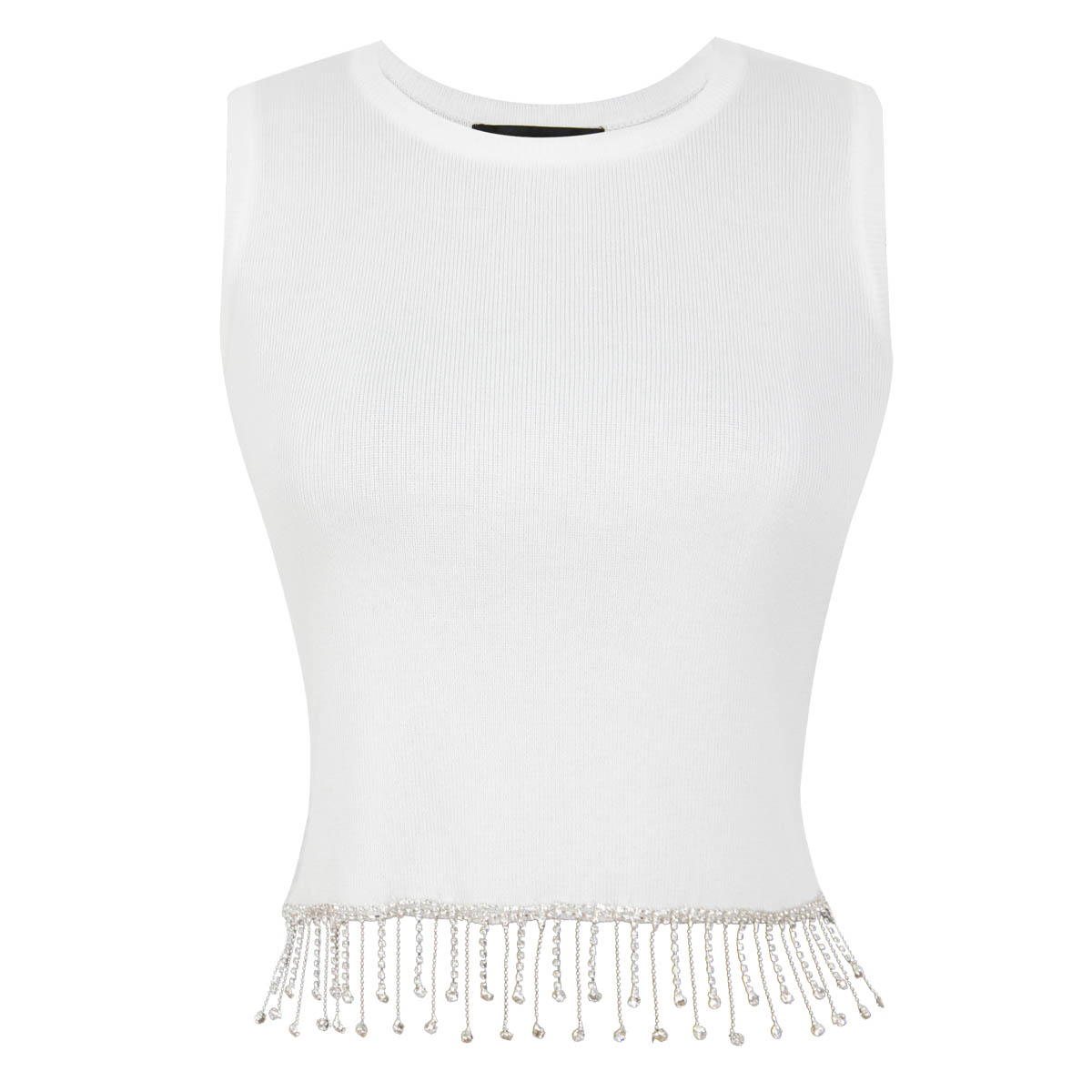 Blusa de punto con tiras de cristal para Mujer Petite JUST BY BASEL image number null