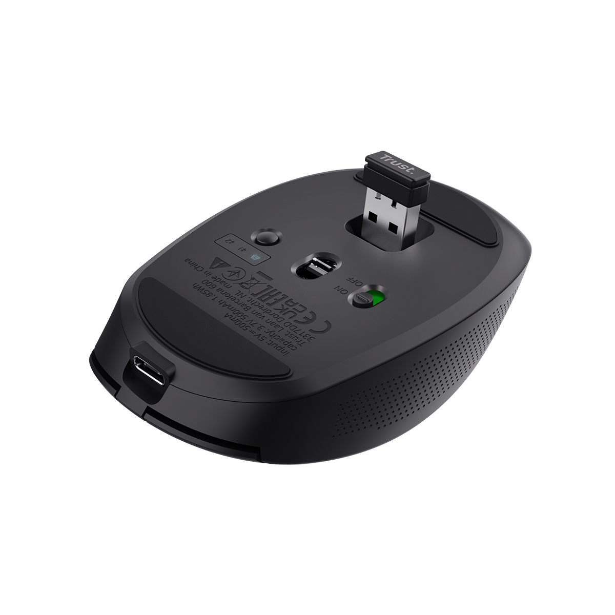 Mouse Inal&aacute;mbrico Multidispositivo Recargable Negro Trust 24819 image number null