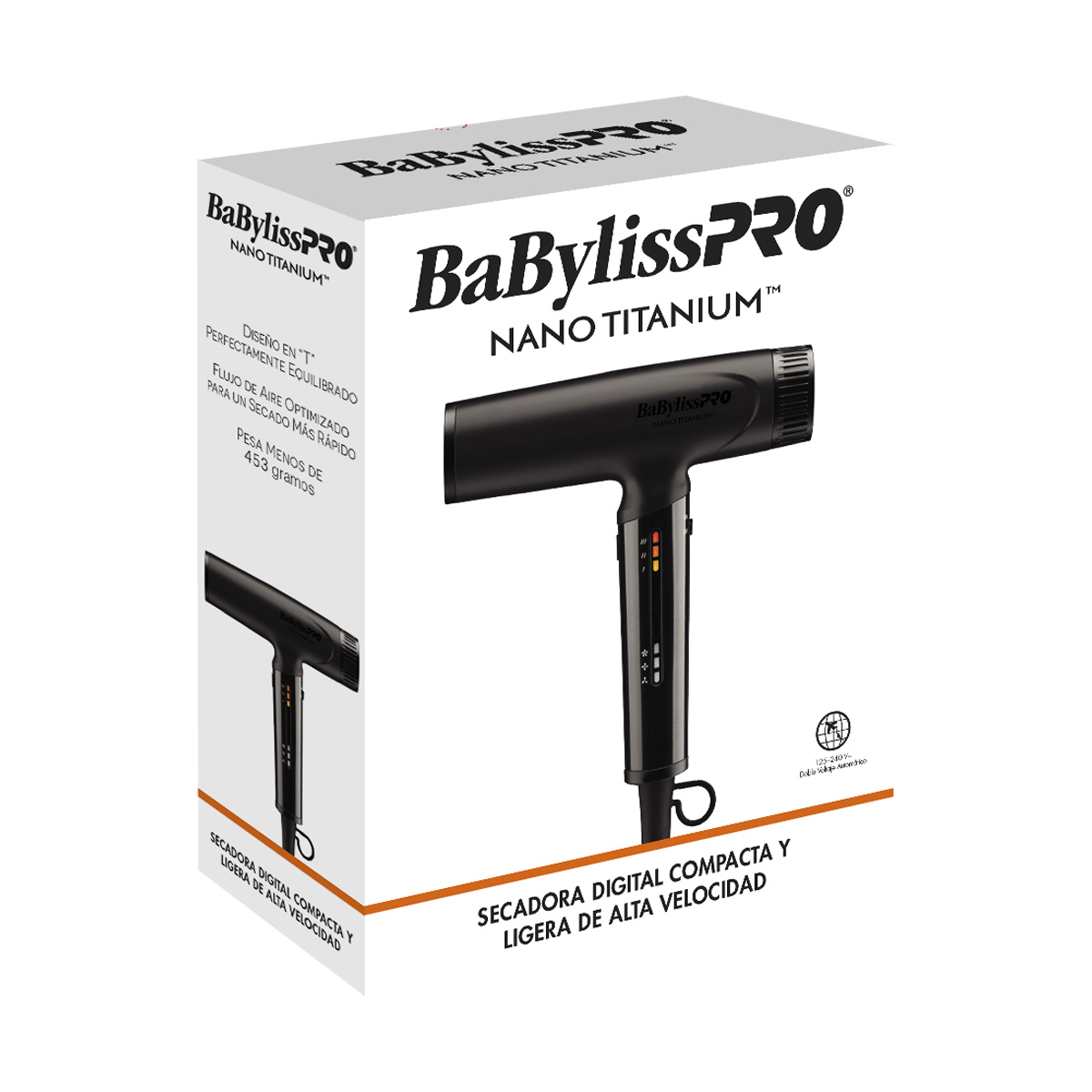 Secadora Nano Titanium Digital Matte Black 1400W Babyliss image number null