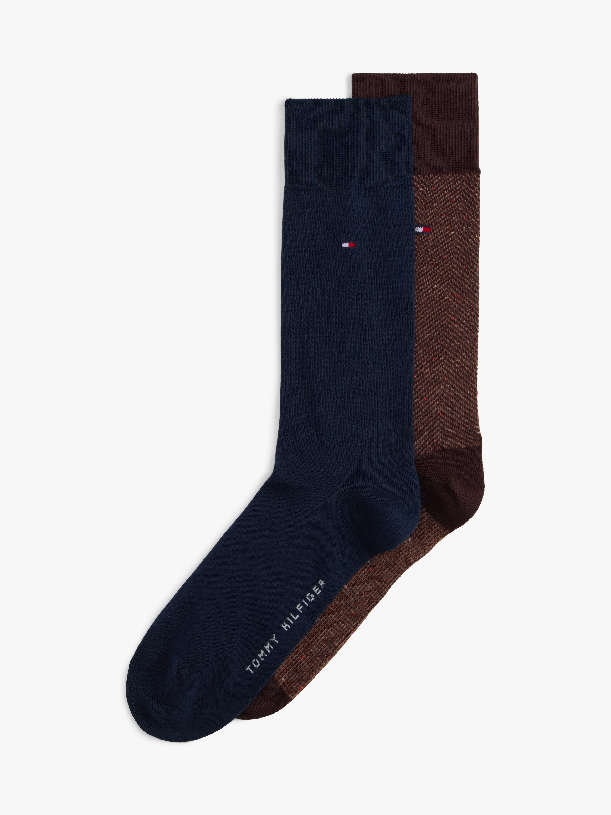 2 Pack Calcetines Tommy Hilfiger Caf&eacute; Chocolate para Hombre image number null