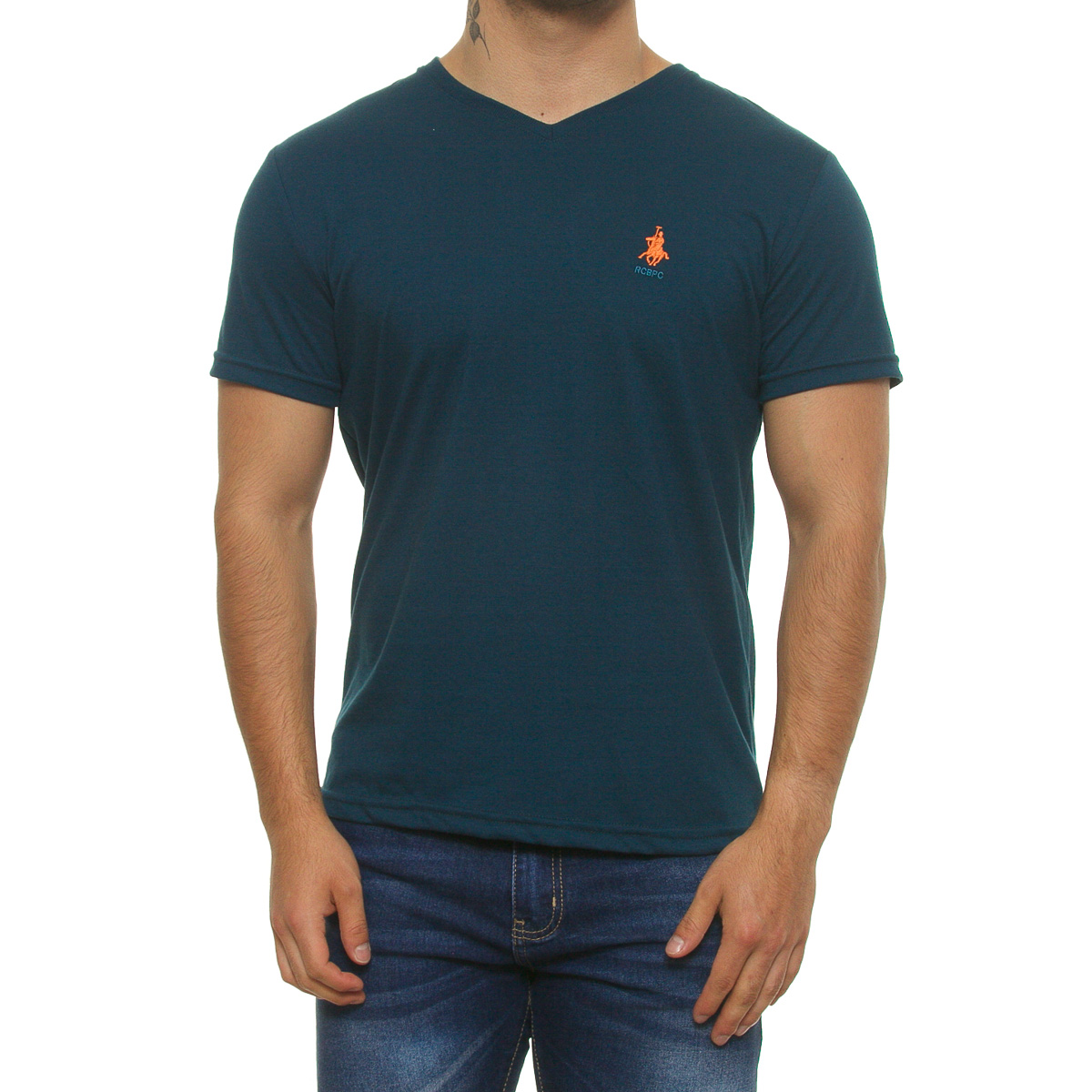 Playera cuello V manga corta para hombre POLO CLUB image number null