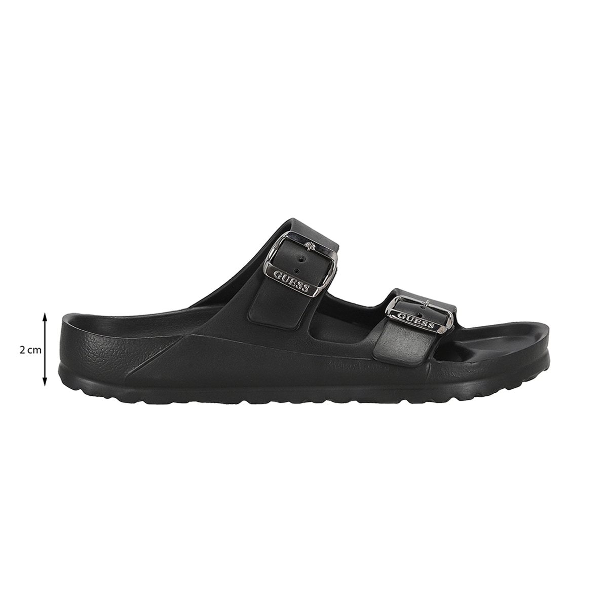 Sandalia Casual Ligera Guess Negro Aplicaci&oacute;n Hebillas para Hombre image number null