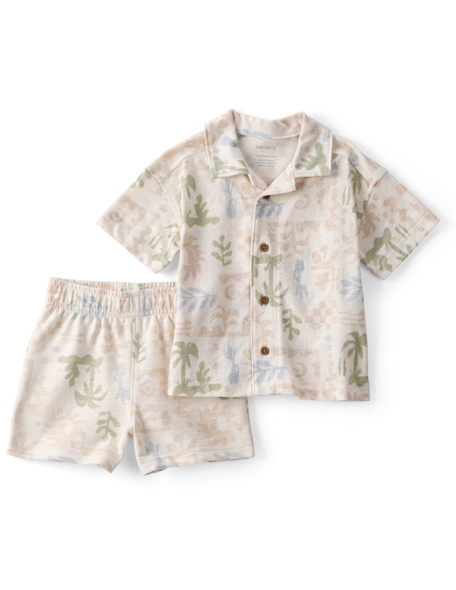 Conjunto de Camisa y Short Carter's Dise&ntilde;o Safari para Beb&eacute; Ni&ntilde;o image number null
