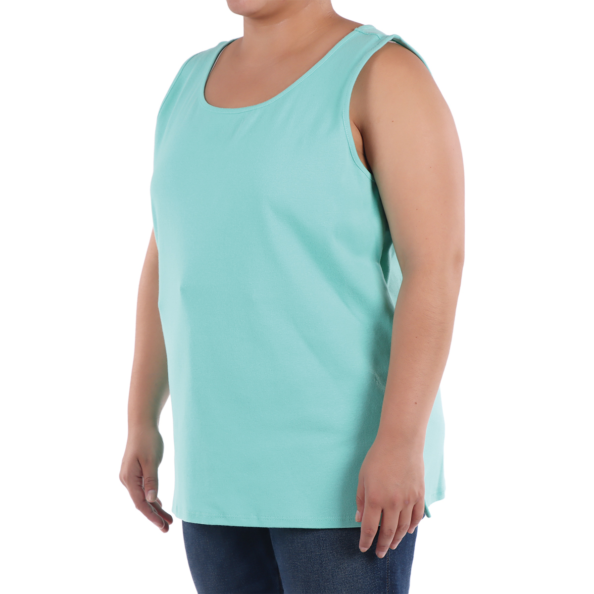 Playera Sin Mangas Algod&oacute;n B&aacute;sica Ruby Rd para Mujer Curvy image number null