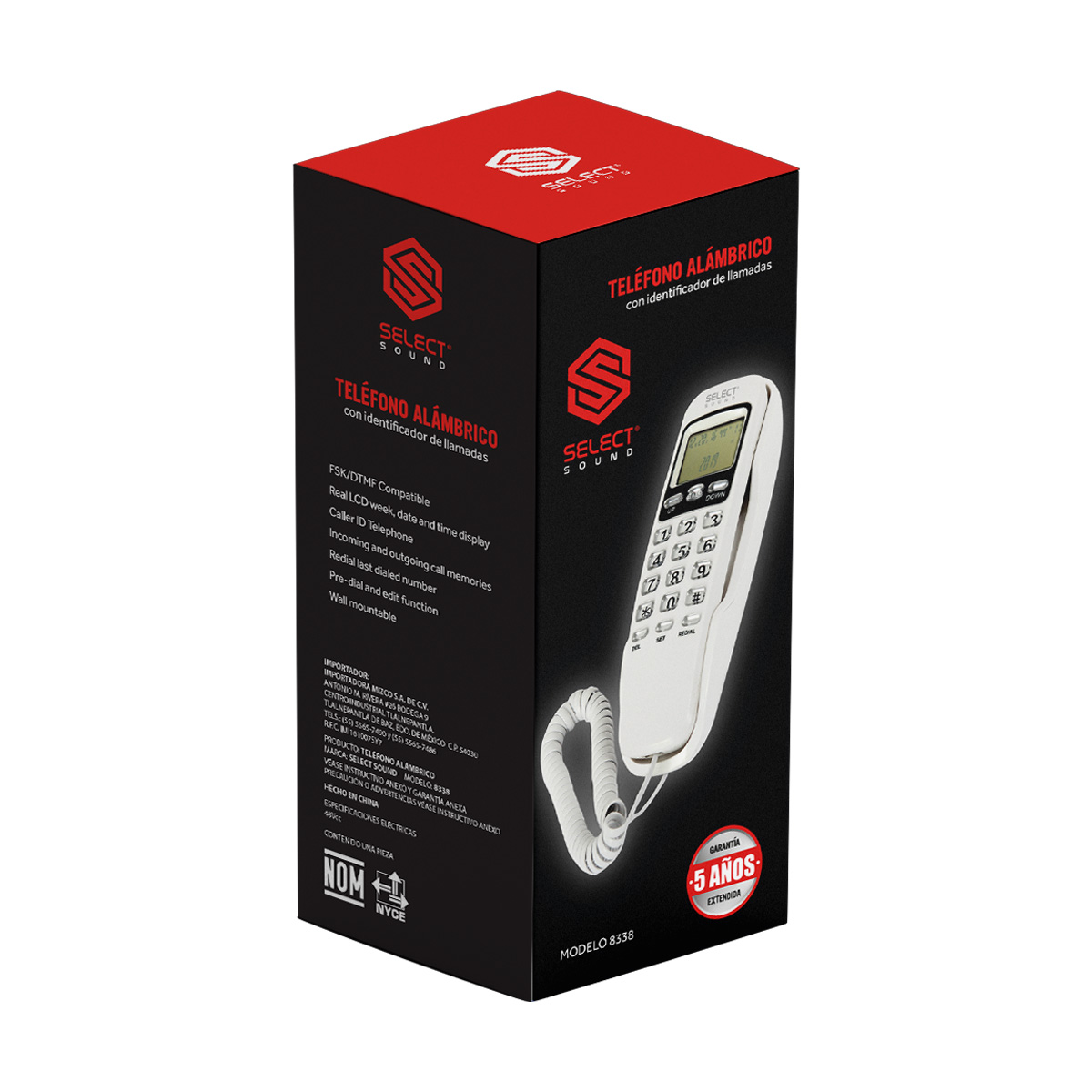 Tel&eacute;fono Al&aacute;mbrico Select Sound 8338 Blanco image number null