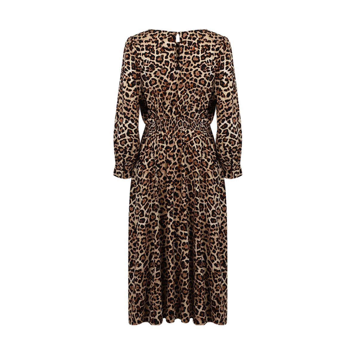 Vestido Corto Estampado Manga Larga Life Styler Para Mujer Curvy image number null