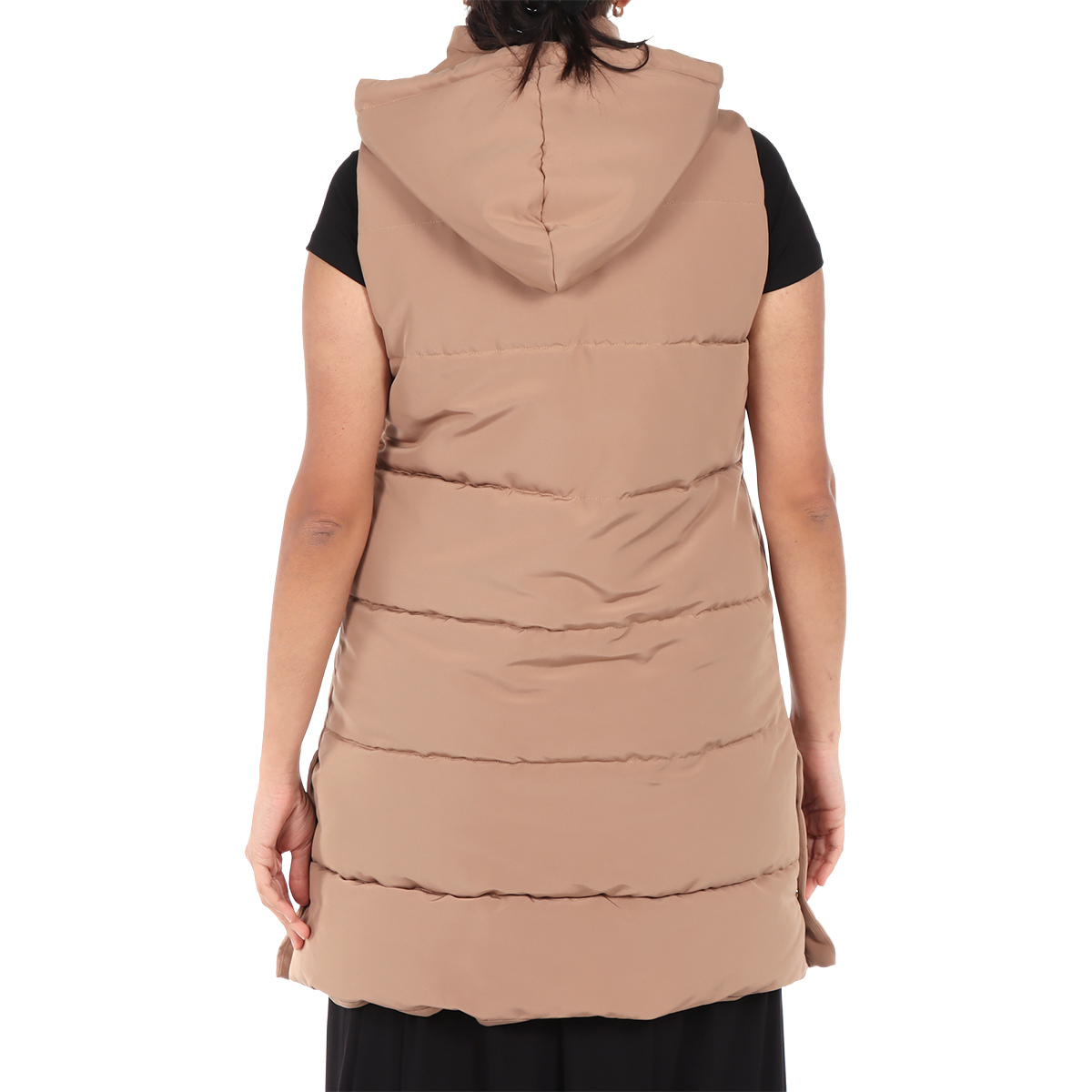 Chaleco Acolchado de Cuello Alto y Capucha Arqueology para Mujer image number null