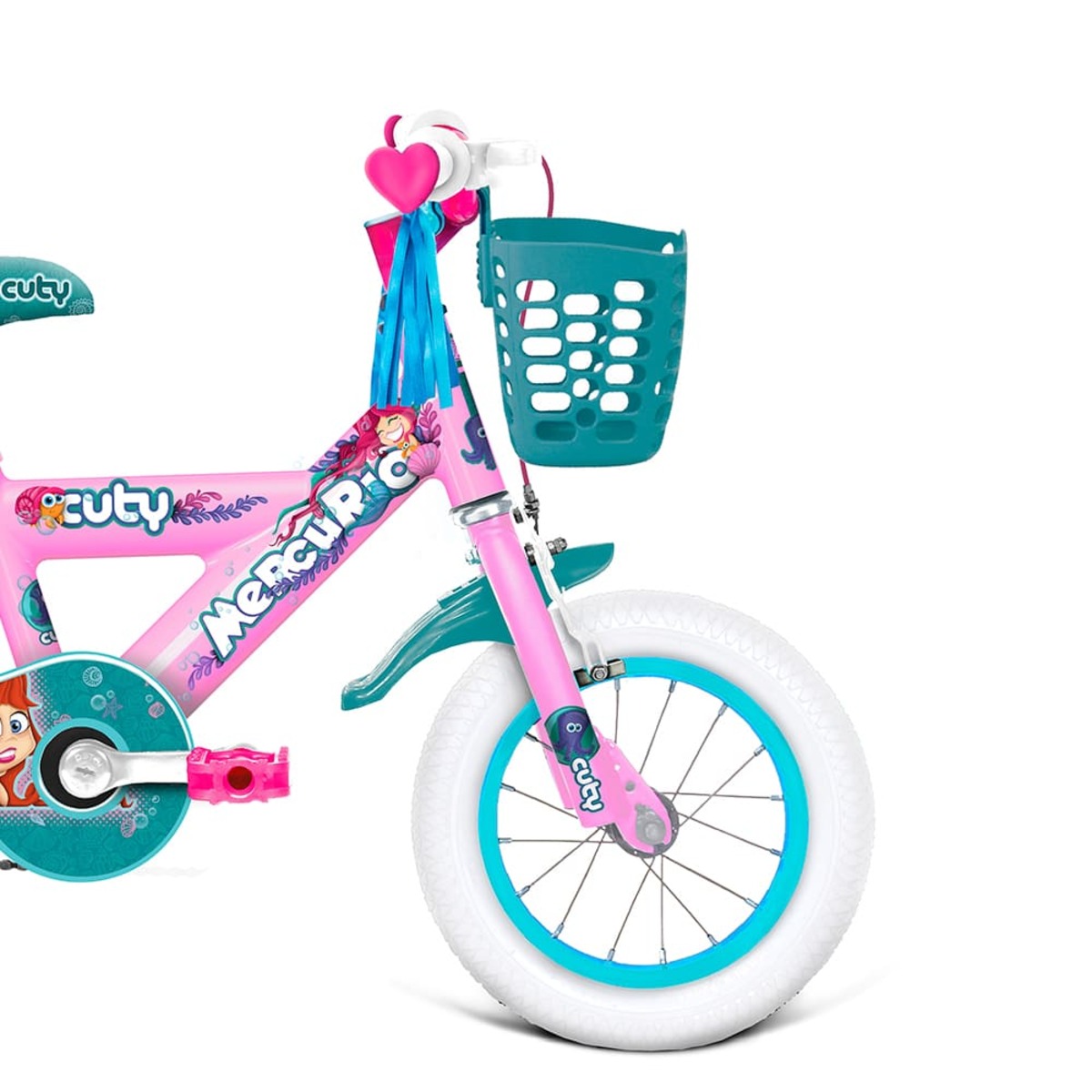 Bicicleta Rosa Cuty Rodada 12 1 Vel image number null