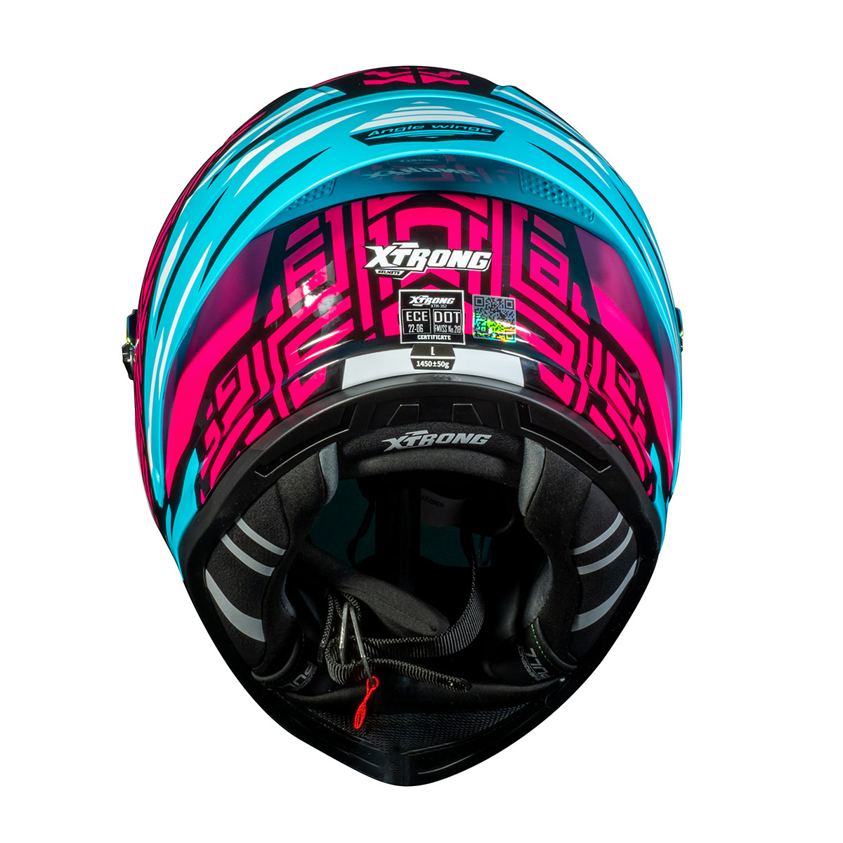 CASCO INTEGRAL XTR-352 R1 STRIKER AZUL BLANCO BRIL image number null