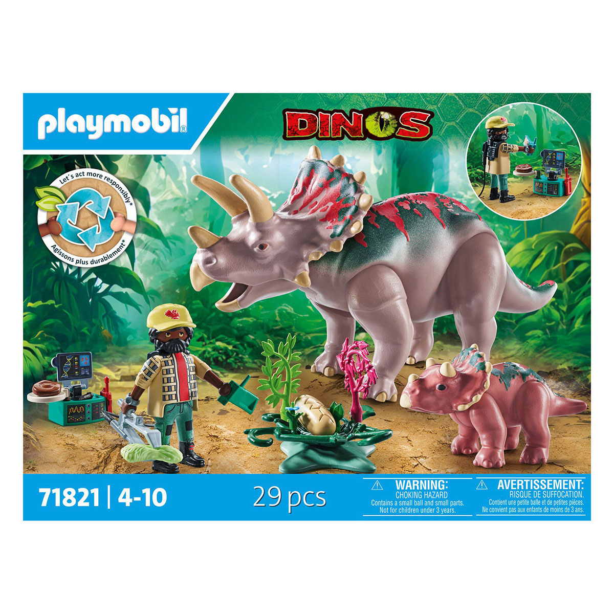 Familia De Triceratops Playmobil image number null