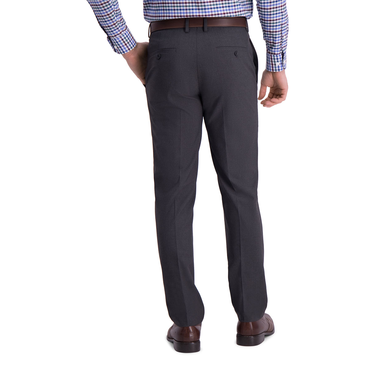 Pantalon Slim Fit Modelo elo Hy70295Ox Gris Oxford Haggar Para Hombre image number null