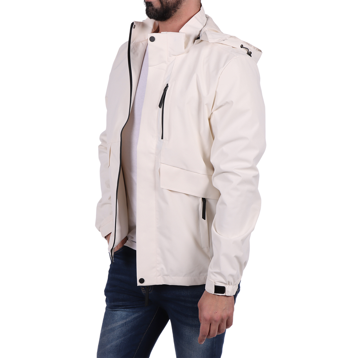 Chamarra Ligera con Capucha y Bolsillos Generra para Hombre image number null