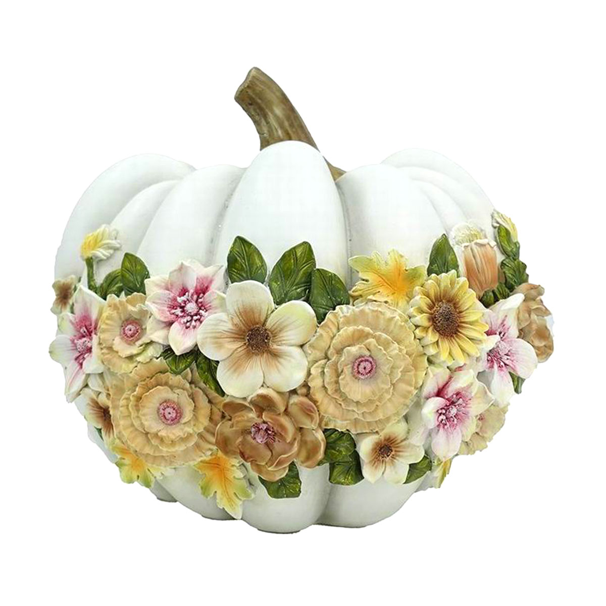 Calabaza Blanca Con Flores 29Cm GTO image number null