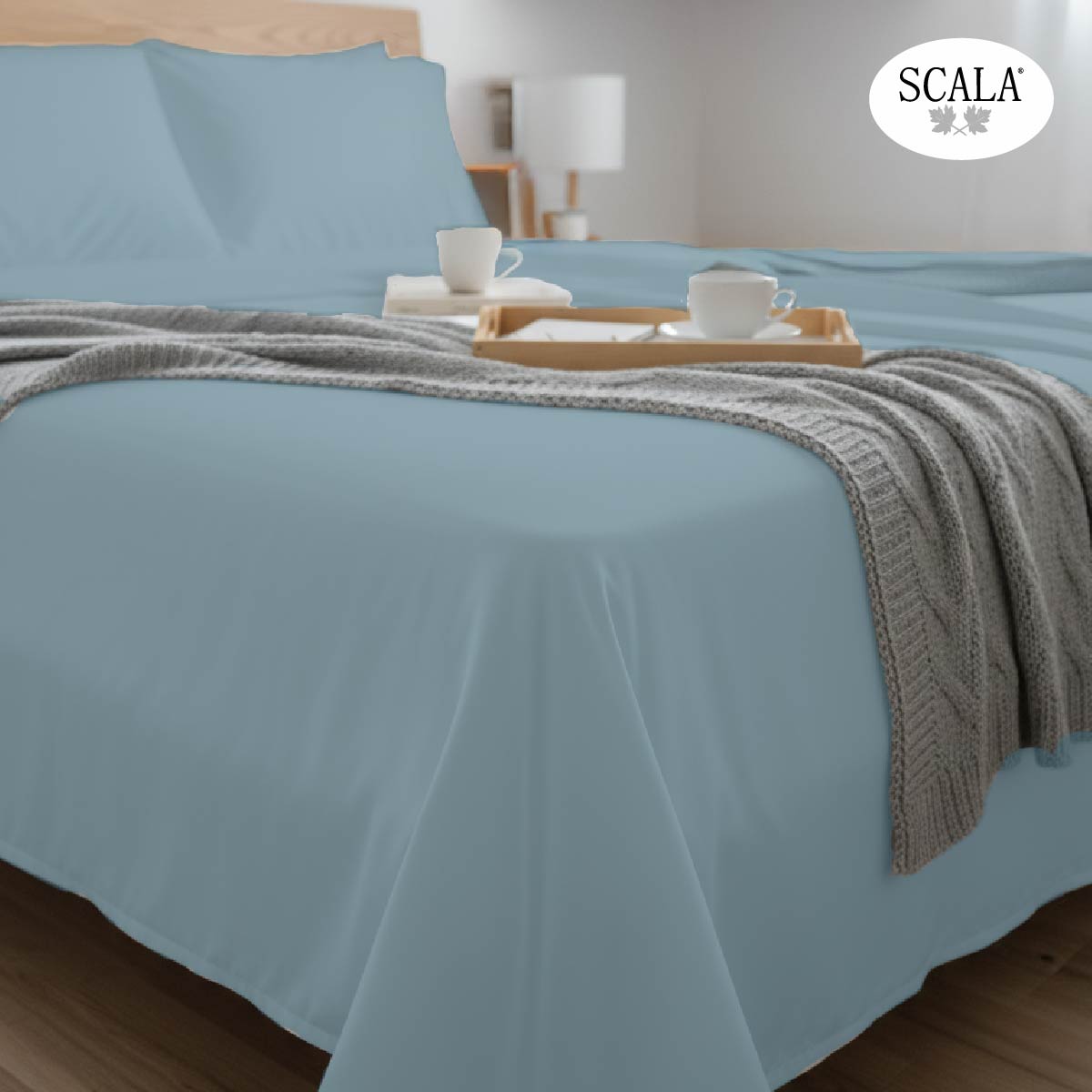 Sabanas King Azul Claro Scala image number null
