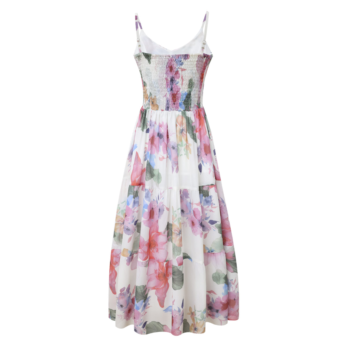 Vestido Maxi Floral de Tirantes con Vuelo para Mujer Elle image number null