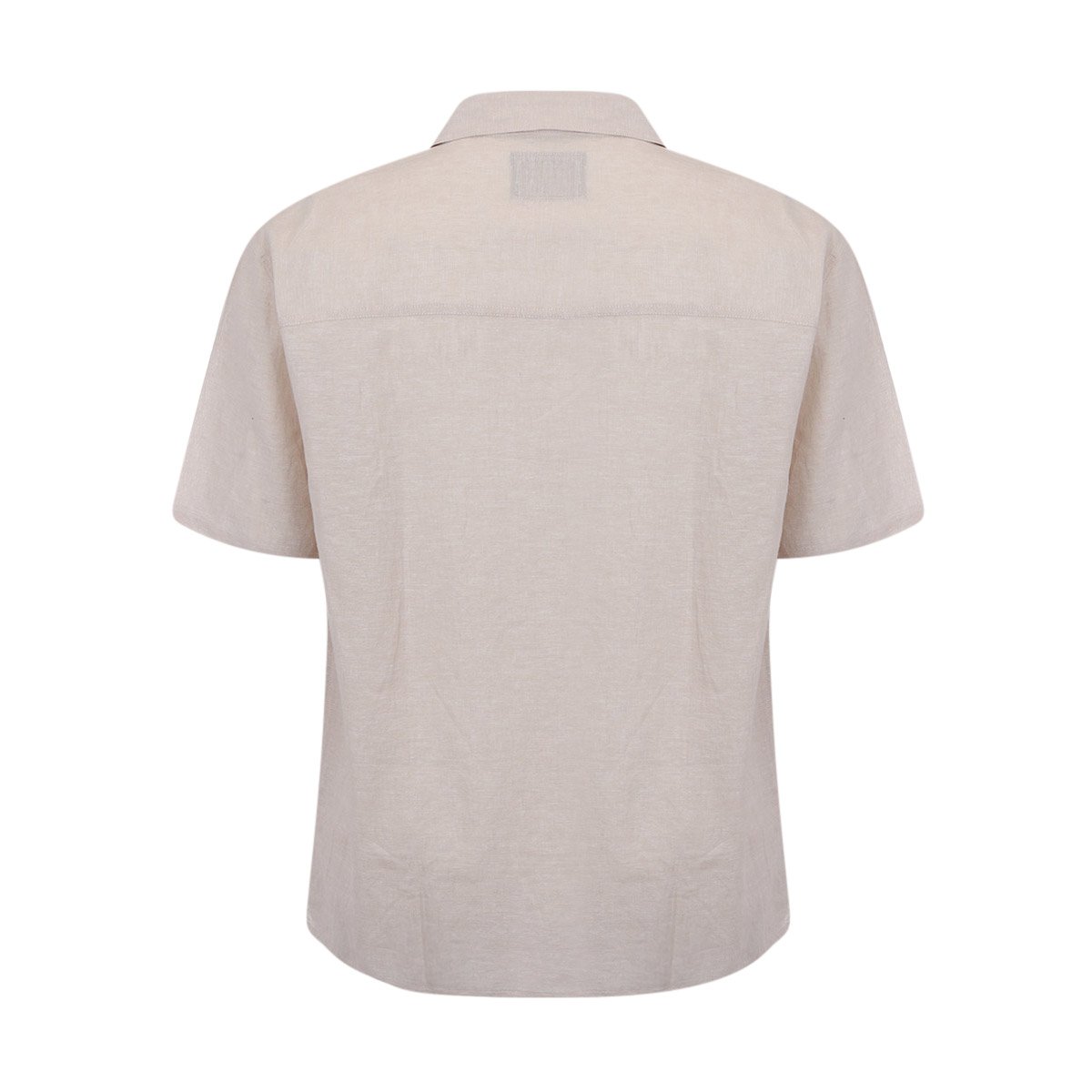 Camisa en Mezcla de Lino Jeanious Manga Corta para Hombre Plus image number null