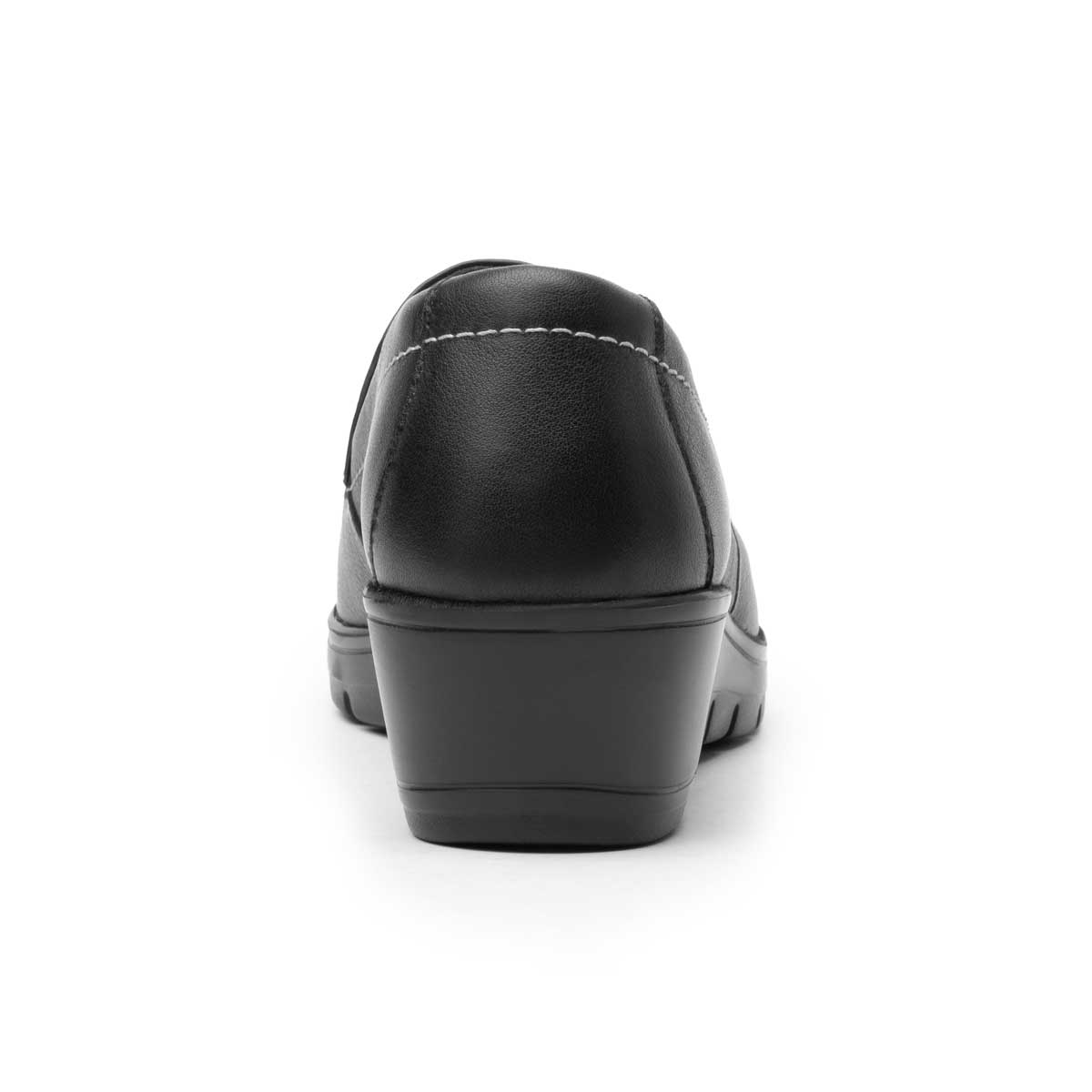 Mocas&iacute;n Negro Para Mujer Con Cu&ntilde;a Suela Dentada Flexi image number null