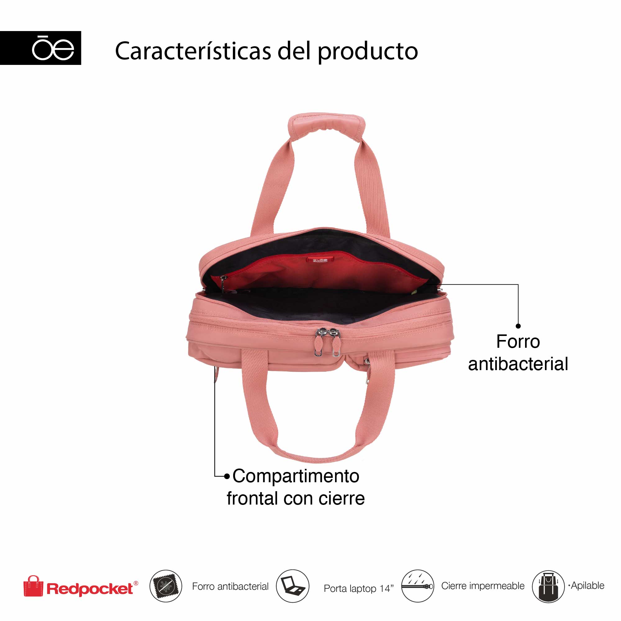Porta Laptop Cloe Ss Gralami Rosa image number null