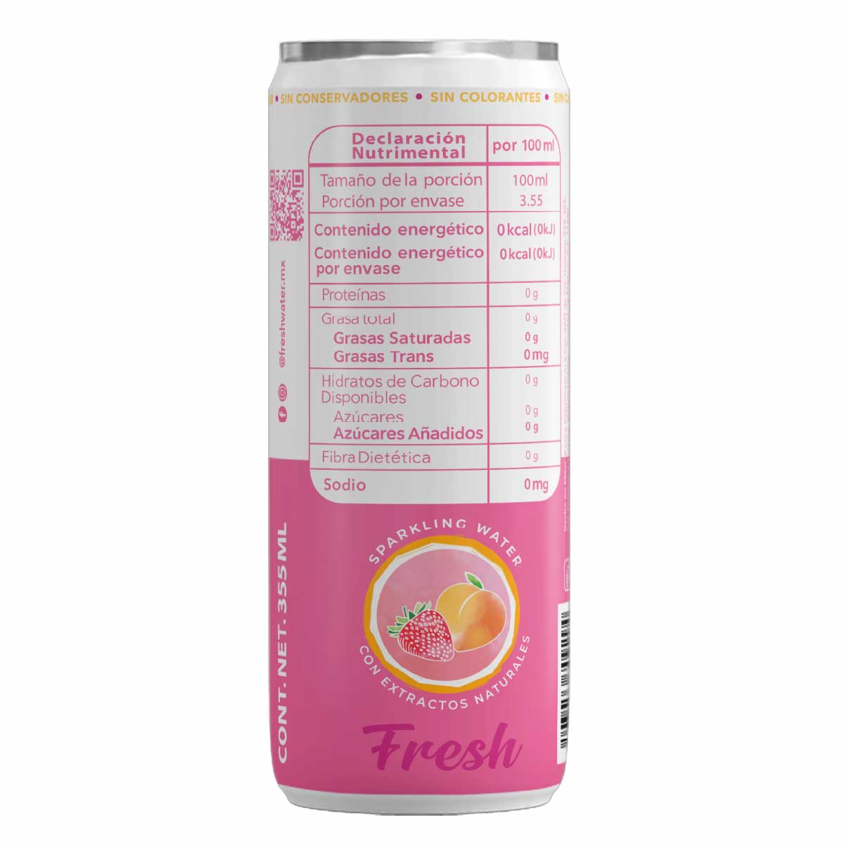 &nbsp;Agua Gasificada Fresa Fresh 355ml image number null