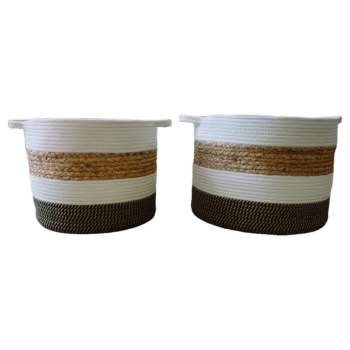 Set 2 Canastas Vintage Home Natural White image number null
