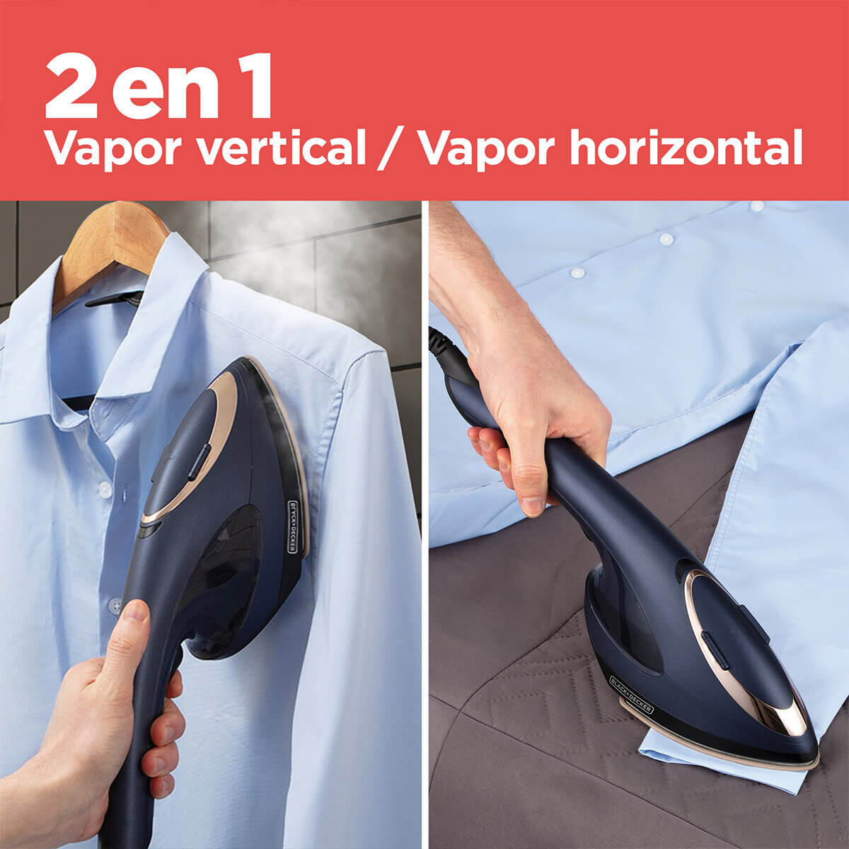Plancha De Vapor 2 en 1 Black+Decker image number null