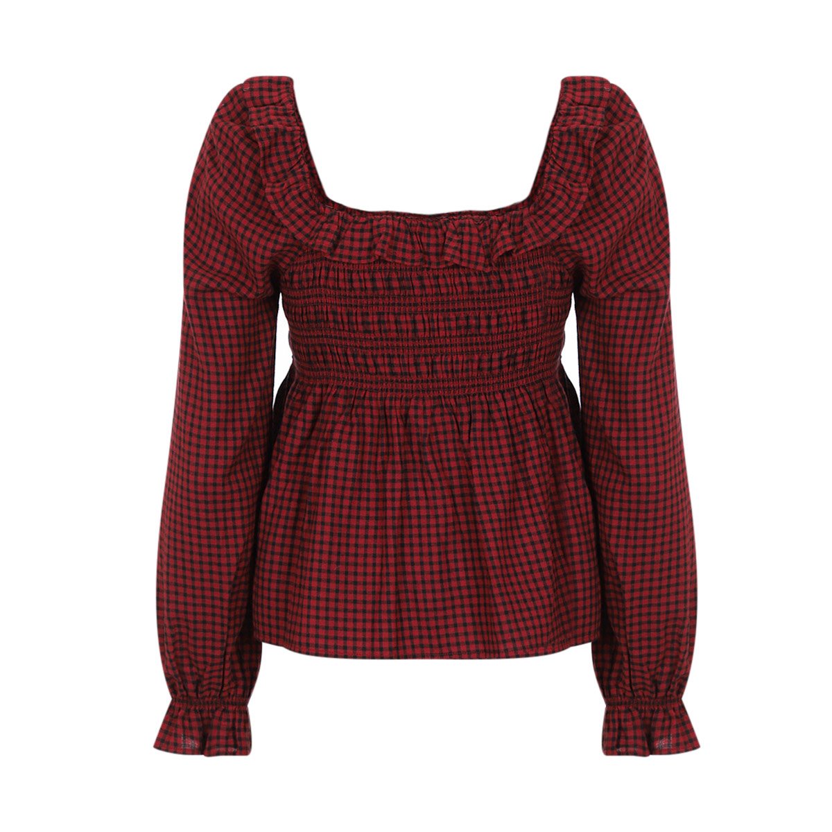 Blusa Manga Larga Smock Jeanious para Mujer Junior image number null