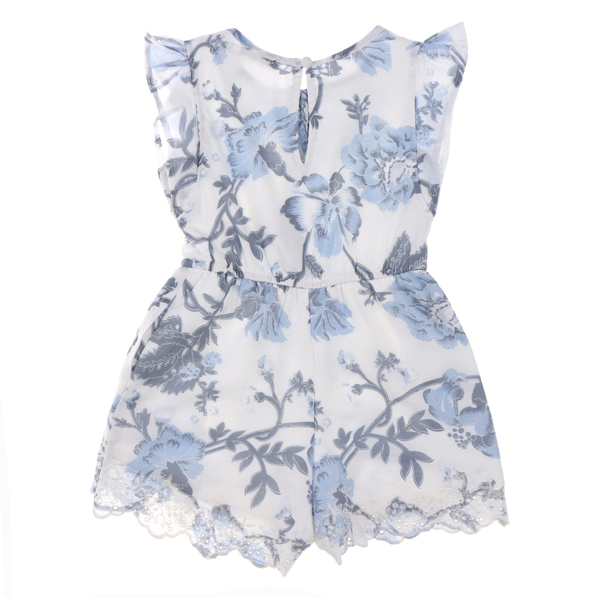 Romper Floral con Encaje y Ol&aacute;n Jeanious Ni&ntilde;a Toddler image number null