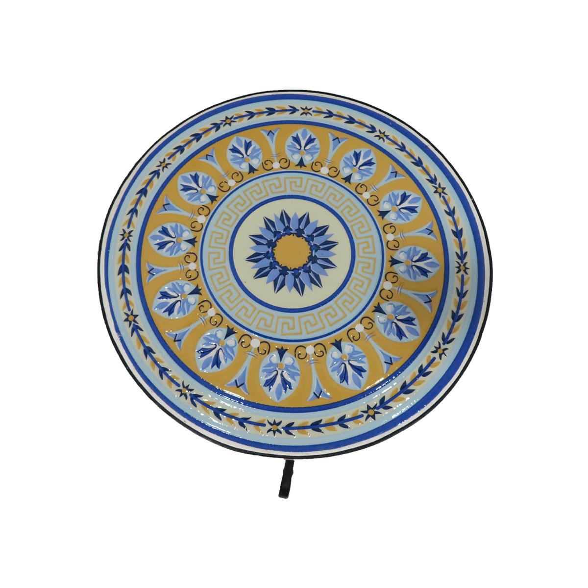 Mesa De Acento De Exterior Mosaic Flower Clock Vintage Home image number null