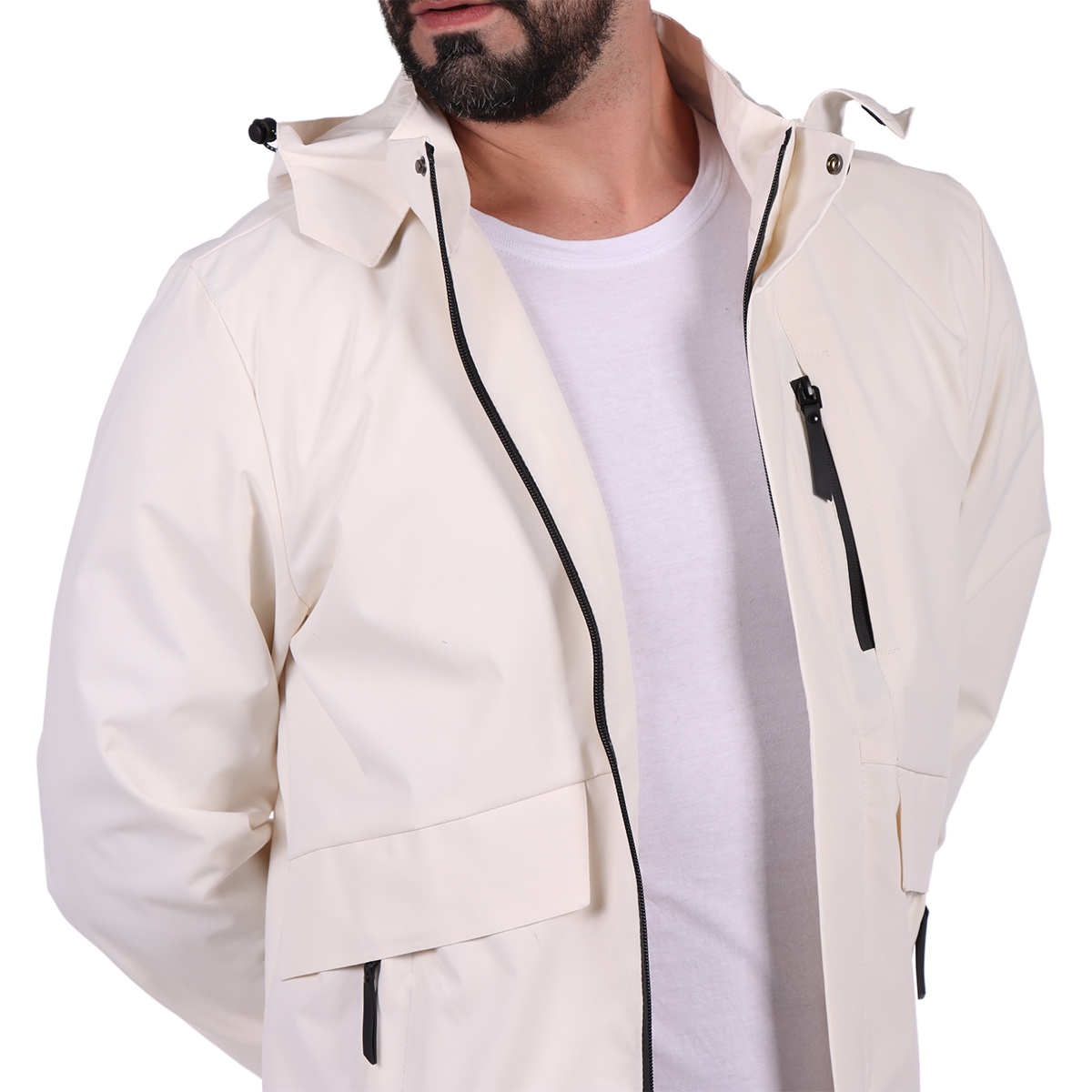 Chamarra Ligera con Capucha y Bolsillos Generra para Hombre image number null