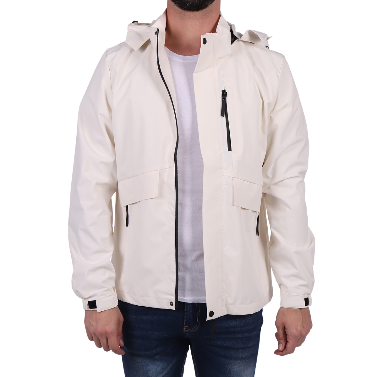 Chamarra Ligera con Capucha y Bolsillos Generra para Hombre image number null