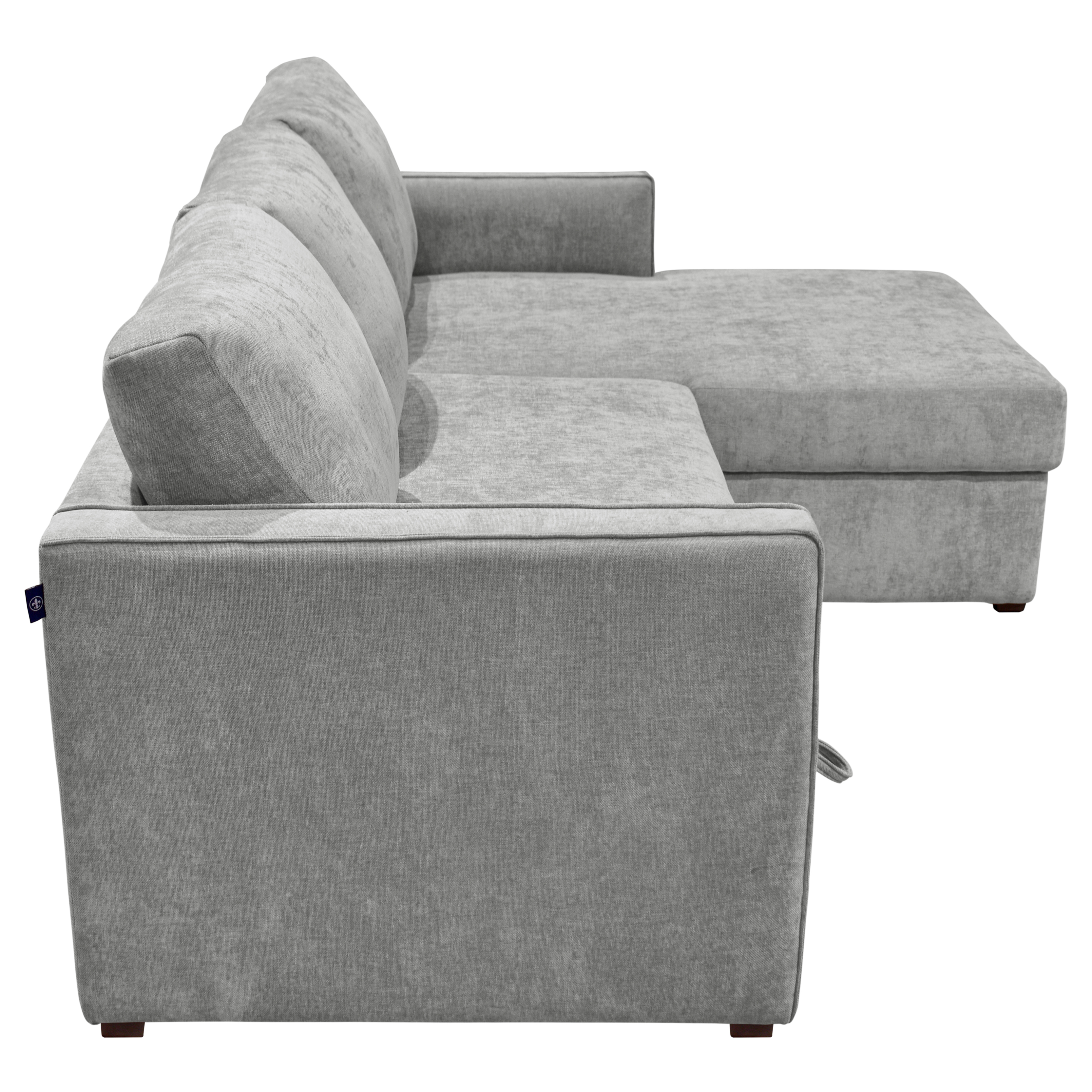 Sof&aacute; Cama Derecho Walnut T Gris Muebles Liz image number null