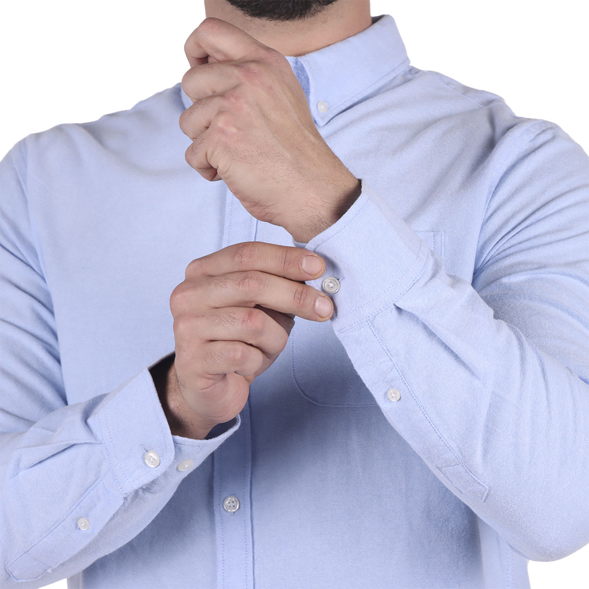 Camisa Oxford Manga Larga Dise&ntilde;o Liso Jeanius para Hombre image number null