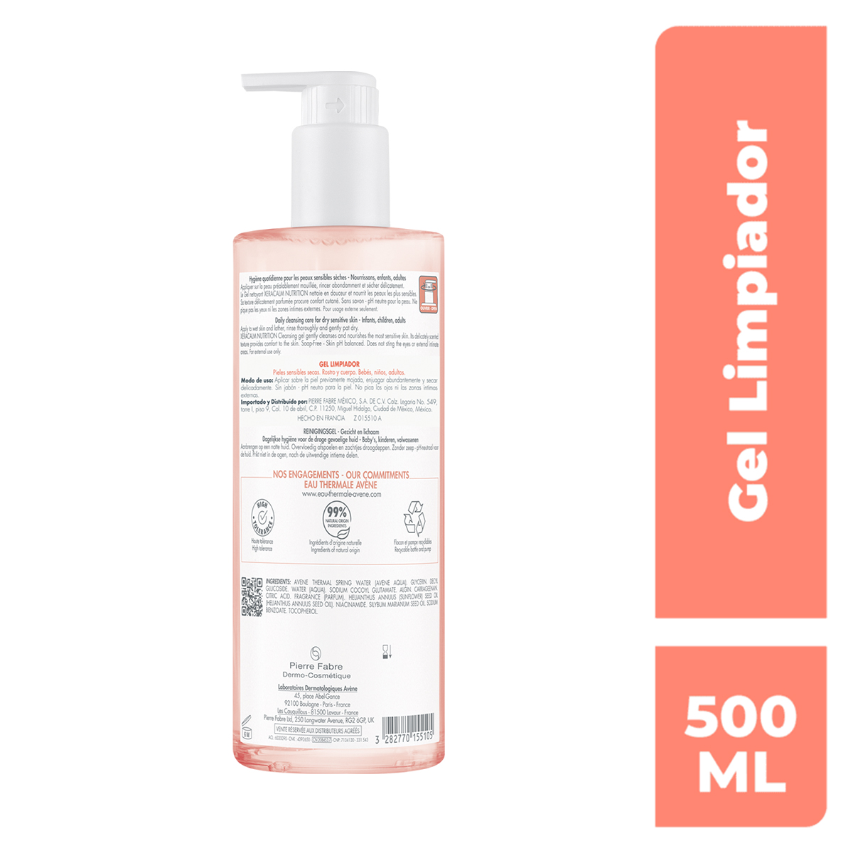 Av&egrave;ne Xeracalm Nutriotion Gel 500 ml image number null