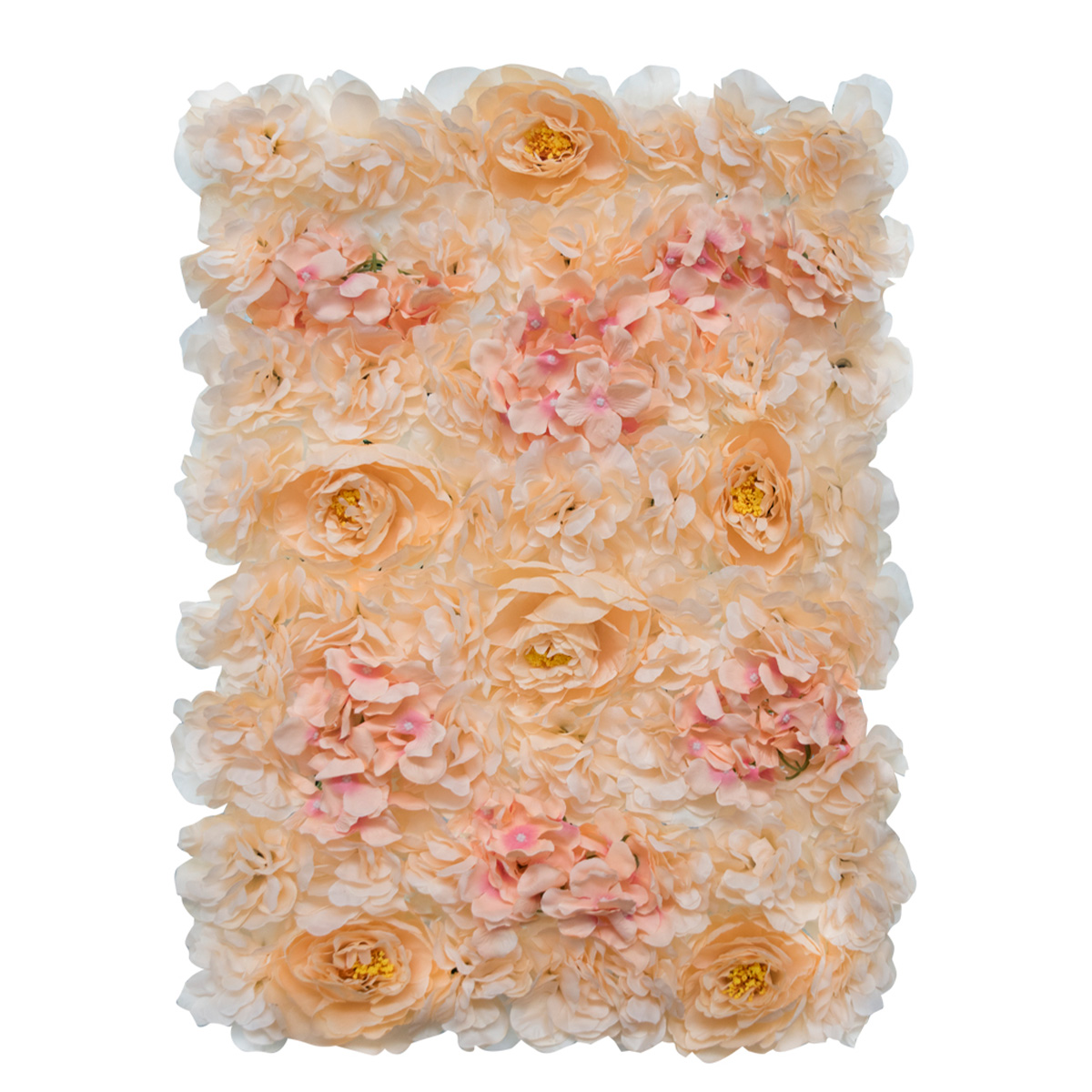 Muro De Flores Artificiales Premium "Melocot&oacute;n" 60 X 40cm  Deco PVC image number null