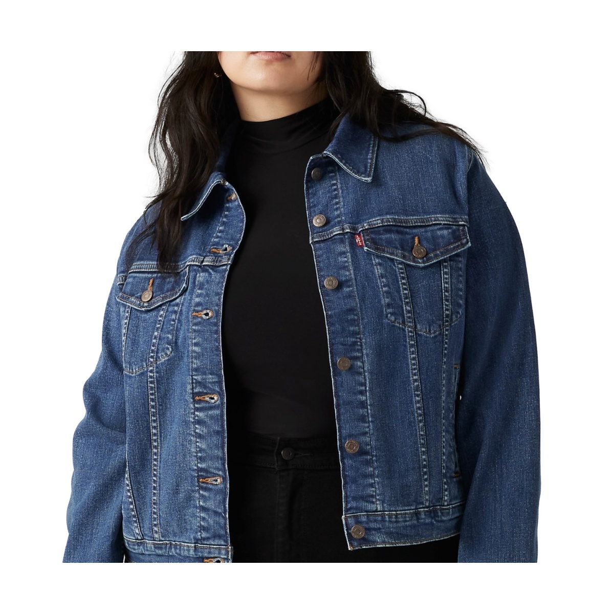 Chamarra Denim Regular  Levis Plus para Mujer Curvy image number null