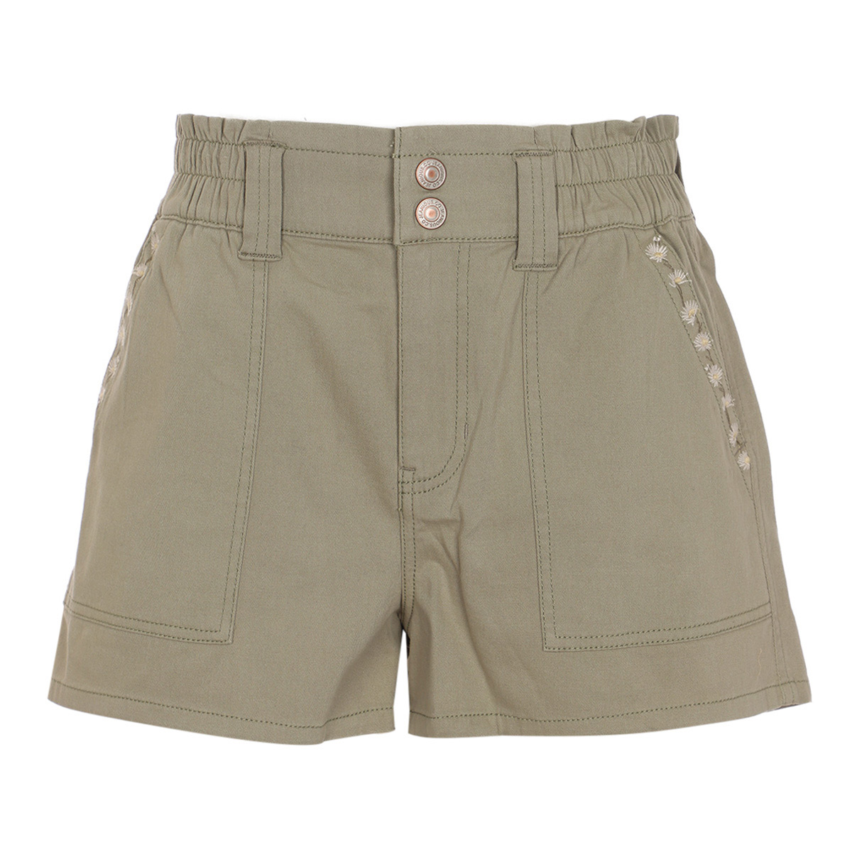 Short Con Bordado En Bolsas Jeanious Para Mujer Junior image number null