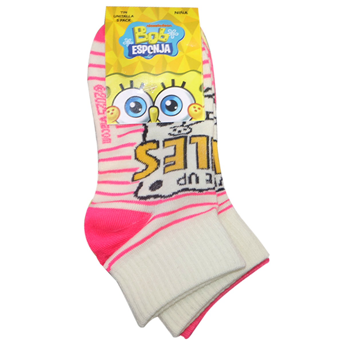 Paquete de 5 Calcetines Bob Esponja para Ni&ntilde;a image number null