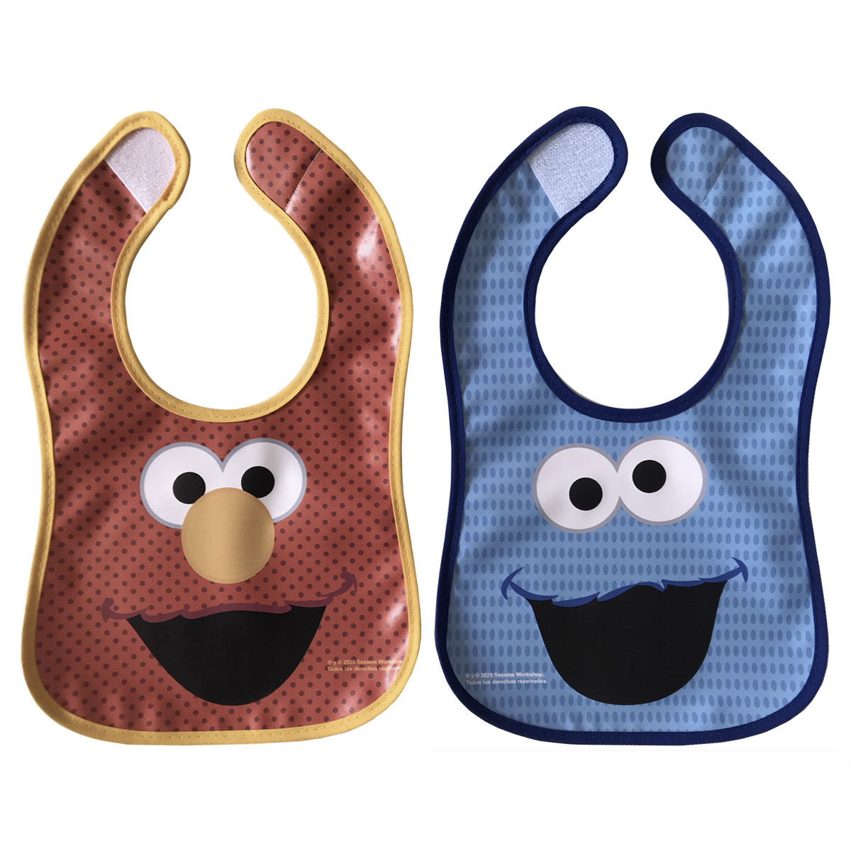 Paquete de 2 Baberos Elmo y Come Galletas Plaza Sesamo image number null