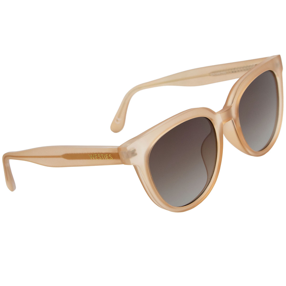 Lentes De Sol Redondos Pasta Nude Micas Caf&eacute;s Para Mujer Westies image number null