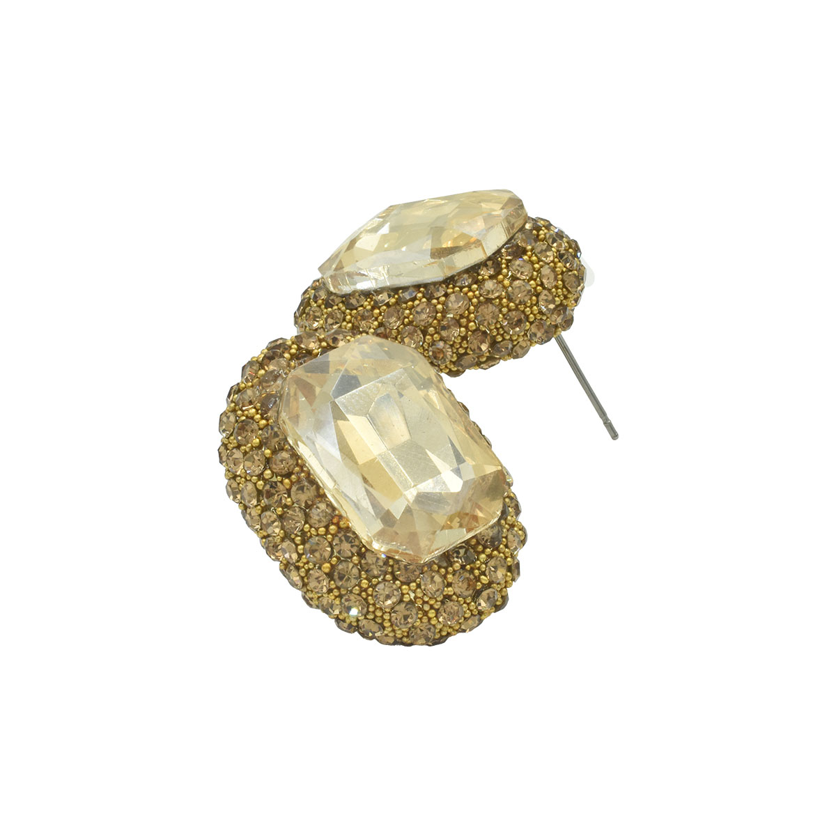 Aretes Con Piedra Color Ambar C2C image number null